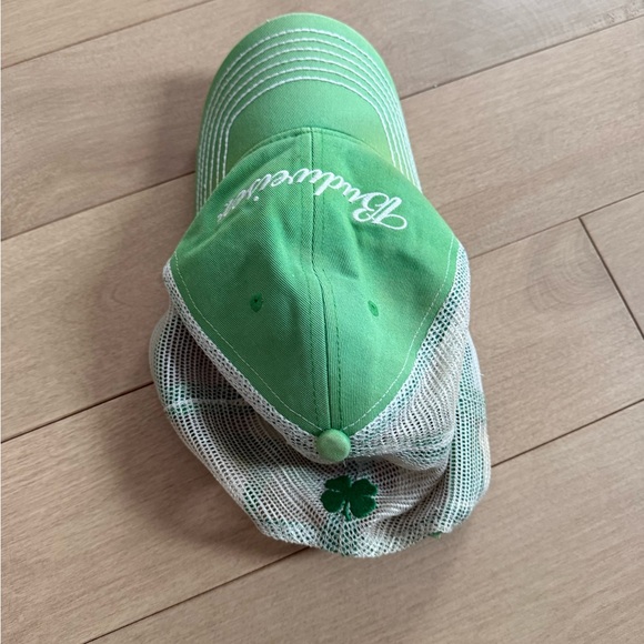 …sold…Budweiser Lime Green Cap with White Embroidery - Picture 3 of 5